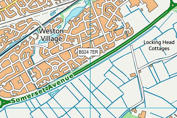BS24 7ER map - OS VectorMap District (Ordnance Survey)