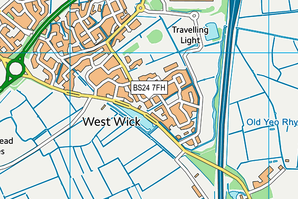 BS24 7FH map - OS VectorMap District (Ordnance Survey)