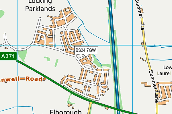 BS24 7GW map - OS VectorMap District (Ordnance Survey)
