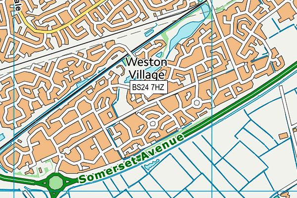 BS24 7HZ map - OS VectorMap District (Ordnance Survey)