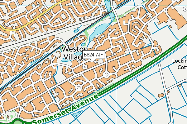 BS24 7JF map - OS VectorMap District (Ordnance Survey)