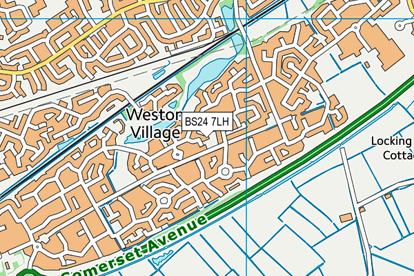 BS24 7LH map - OS VectorMap District (Ordnance Survey)