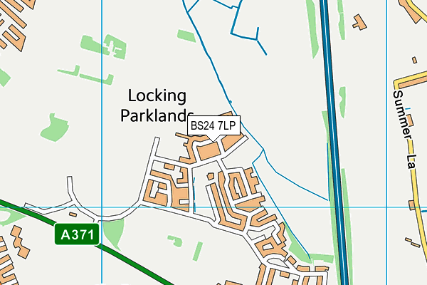 BS24 7LP map - OS VectorMap District (Ordnance Survey)