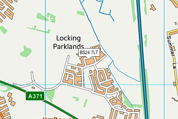 BS24 7LT map - OS VectorMap District (Ordnance Survey)