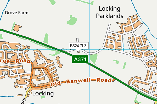 BS24 7LZ map - OS VectorMap District (Ordnance Survey)