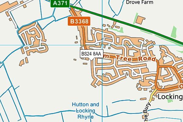 BS24 8AA map - OS VectorMap District (Ordnance Survey)