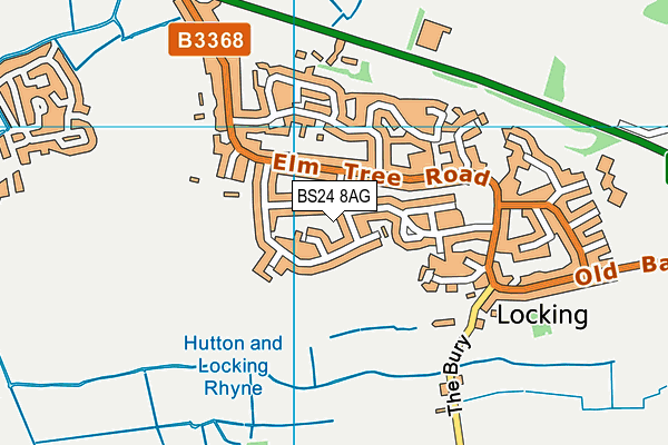 BS24 8AG map - OS VectorMap District (Ordnance Survey)