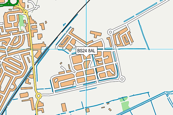 BS24 8AL map - OS VectorMap District (Ordnance Survey)