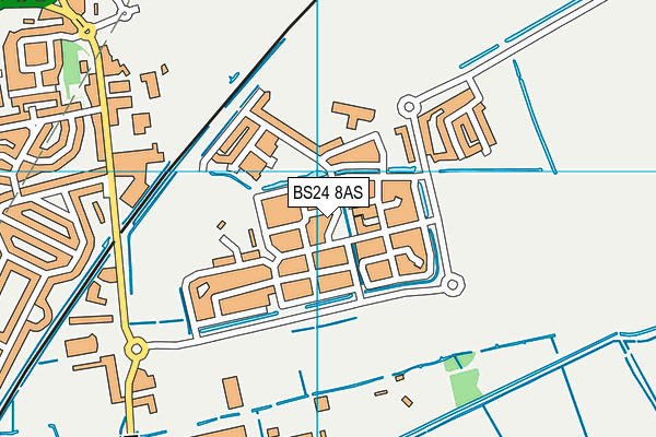 BS24 8AS map - OS VectorMap District (Ordnance Survey)