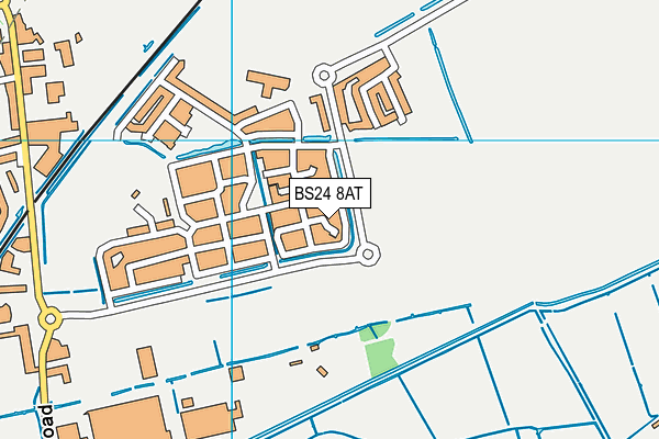 BS24 8AT map - OS VectorMap District (Ordnance Survey)