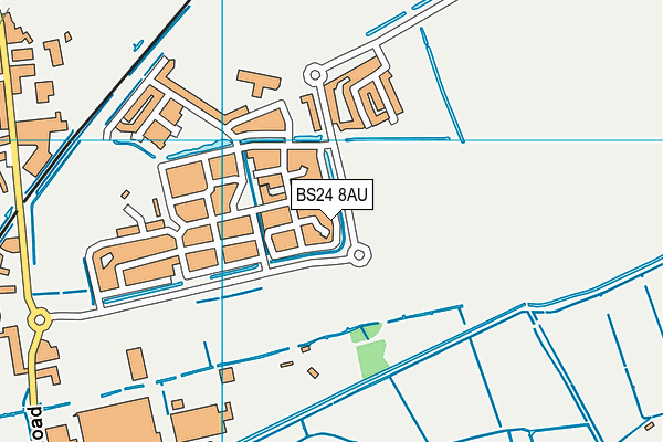 BS24 8AU map - OS VectorMap District (Ordnance Survey)