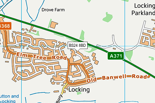 BS24 8BD map - OS VectorMap District (Ordnance Survey)