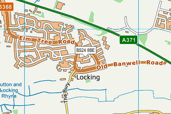 BS24 8BE map - OS VectorMap District (Ordnance Survey)
