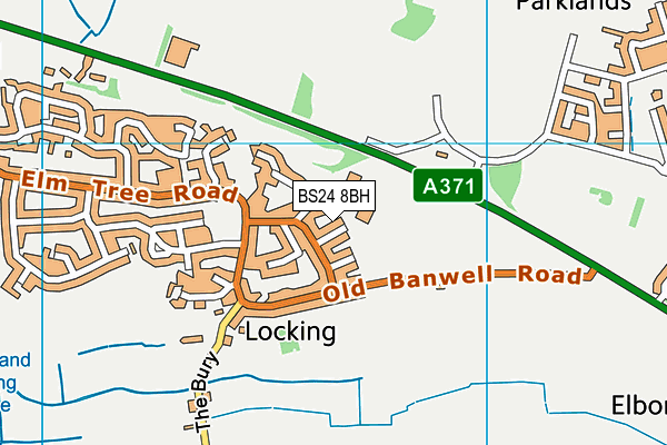 BS24 8BH map - OS VectorMap District (Ordnance Survey)