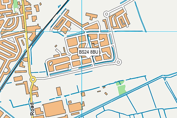 BS24 8BU map - OS VectorMap District (Ordnance Survey)