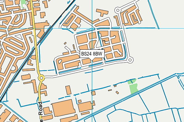 BS24 8BW map - OS VectorMap District (Ordnance Survey)