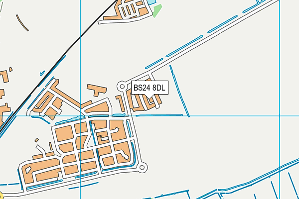 BS24 8DL map - OS VectorMap District (Ordnance Survey)