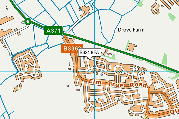 BS24 8EA map - OS VectorMap District (Ordnance Survey)