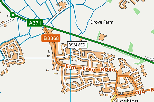 BS24 8ED map - OS VectorMap District (Ordnance Survey)