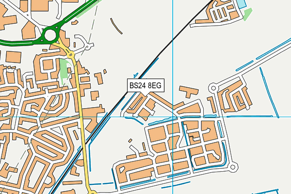 BS24 8EG map - OS VectorMap District (Ordnance Survey)