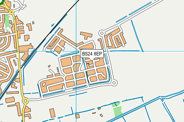 BS24 8EP map - OS VectorMap District (Ordnance Survey)
