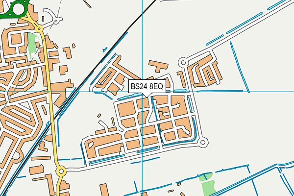 BS24 8EQ map - OS VectorMap District (Ordnance Survey)