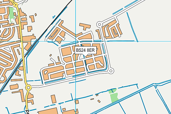 BS24 8ER map - OS VectorMap District (Ordnance Survey)