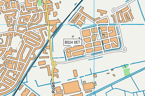 BS24 8ET map - OS VectorMap District (Ordnance Survey)