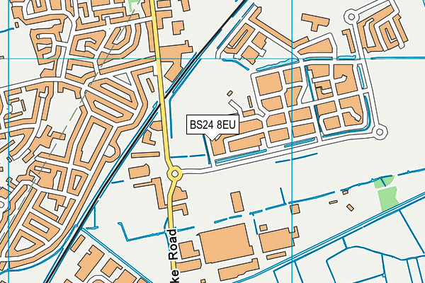 BS24 8EU map - OS VectorMap District (Ordnance Survey)