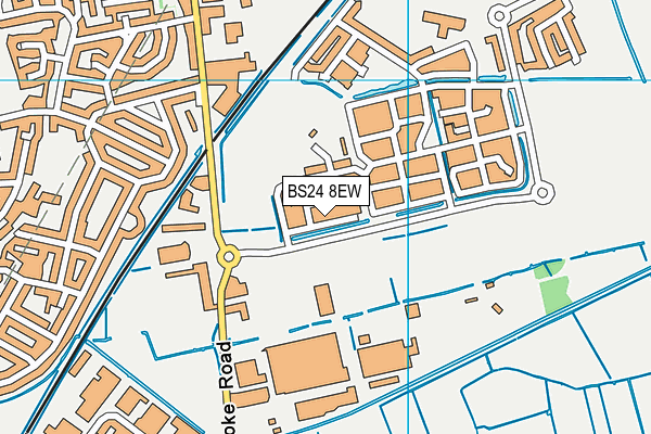 BS24 8EW map - OS VectorMap District (Ordnance Survey)