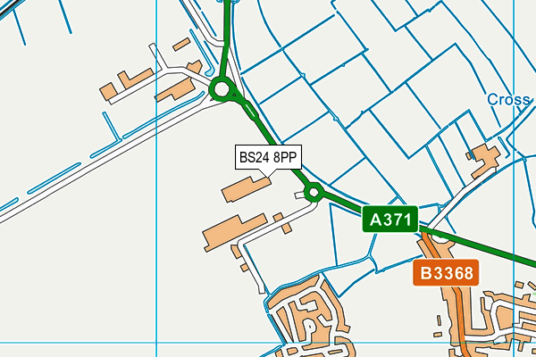 BS24 8PP map - OS VectorMap District (Ordnance Survey)