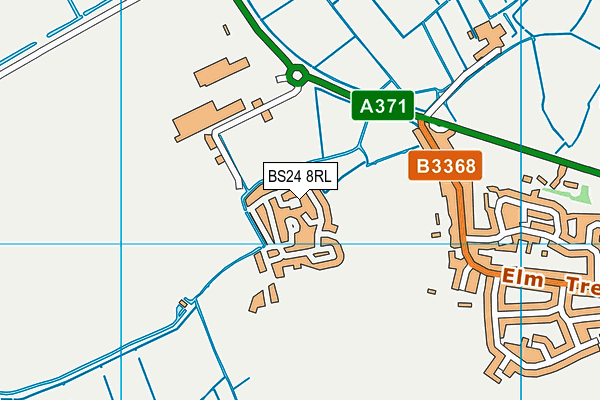 BS24 8RL map - OS VectorMap District (Ordnance Survey)
