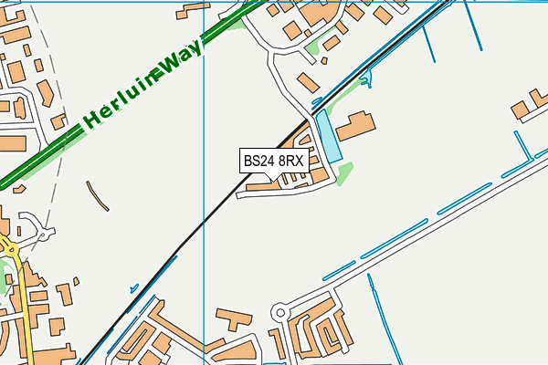 BS24 8RX map - OS VectorMap District (Ordnance Survey)