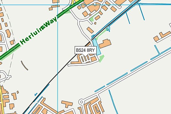 BS24 8RY map - OS VectorMap District (Ordnance Survey)