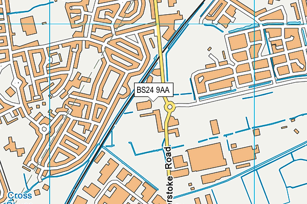 Weston-super-mare Afc map (BS24 9AA) - OS VectorMap District (Ordnance Survey)