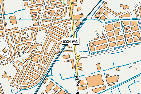 BS24 9AN map - OS VectorMap District (Ordnance Survey)