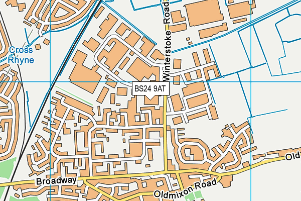 BS24 9AT map - OS VectorMap District (Ordnance Survey)