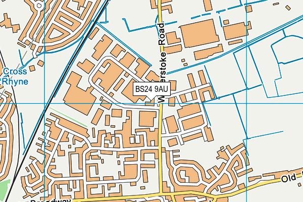 BS24 9AU map - OS VectorMap District (Ordnance Survey)