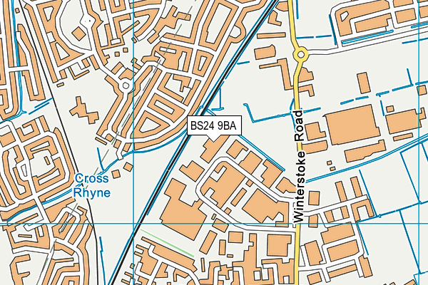 BS24 9BA map - OS VectorMap District (Ordnance Survey)