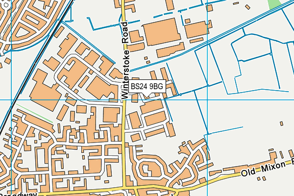 BS24 9BG map - OS VectorMap District (Ordnance Survey)