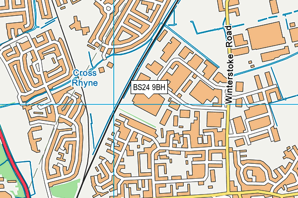 BS24 9BH map - OS VectorMap District (Ordnance Survey)