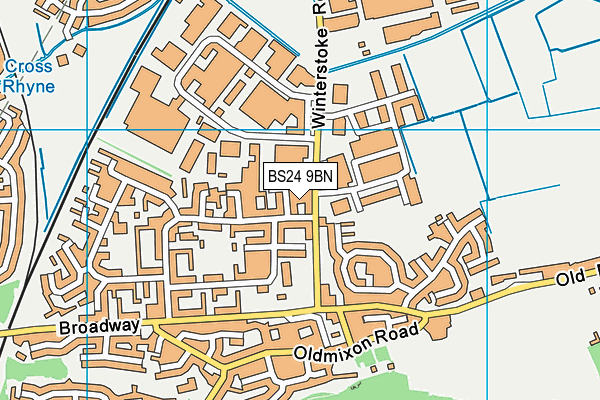 BS24 9BN map - OS VectorMap District (Ordnance Survey)