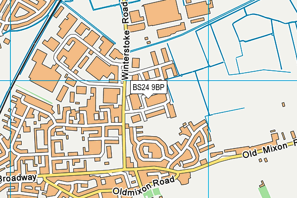 BS24 9BP map - OS VectorMap District (Ordnance Survey)