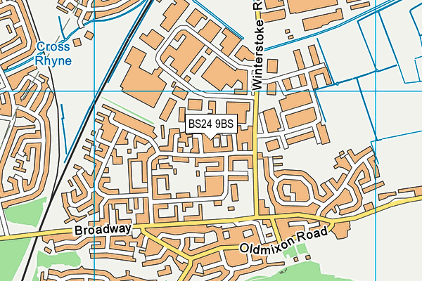 BS24 9BS map - OS VectorMap District (Ordnance Survey)