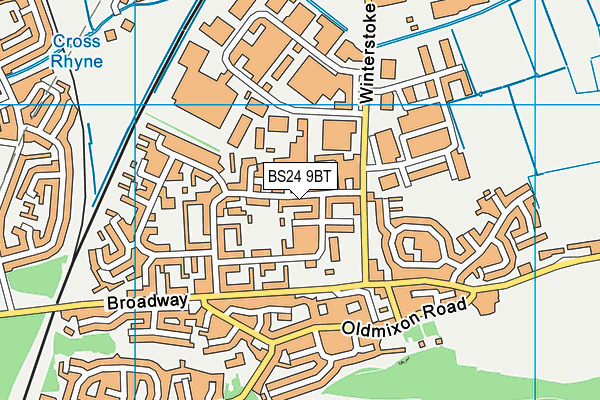 BS24 9BT map - OS VectorMap District (Ordnance Survey)