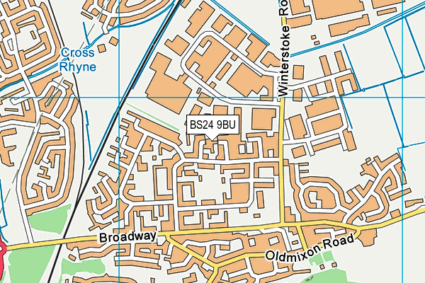 BS24 9BU map - OS VectorMap District (Ordnance Survey)