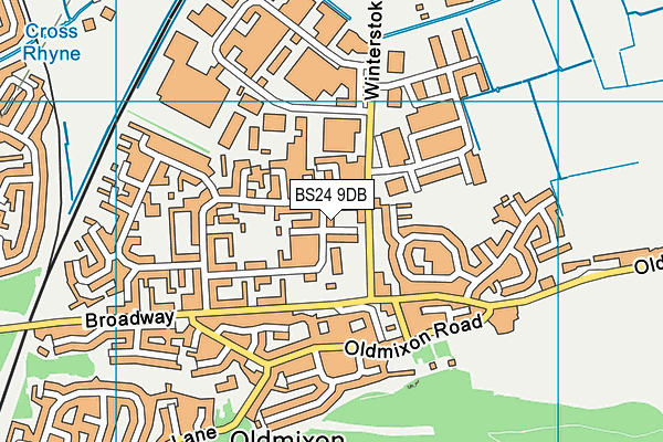 BS24 9DB map - OS VectorMap District (Ordnance Survey)