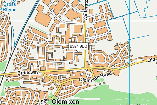 BS24 9DD map - OS VectorMap District (Ordnance Survey)