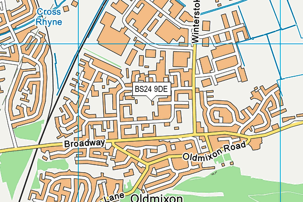 BS24 9DE map - OS VectorMap District (Ordnance Survey)