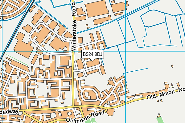 BS24 9DJ map - OS VectorMap District (Ordnance Survey)